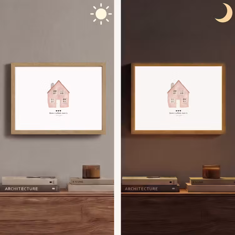 Lightbox - Wandlamp - Huisje - Roze - Quote - Moeder — 6