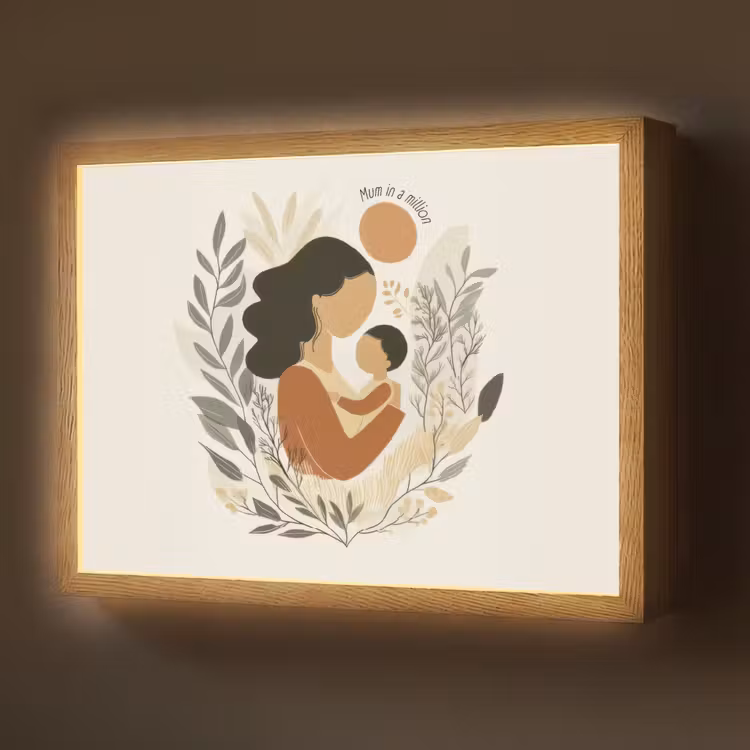 Lightbox - Wandlamp - Illustratie - Quote - Moeder — 1