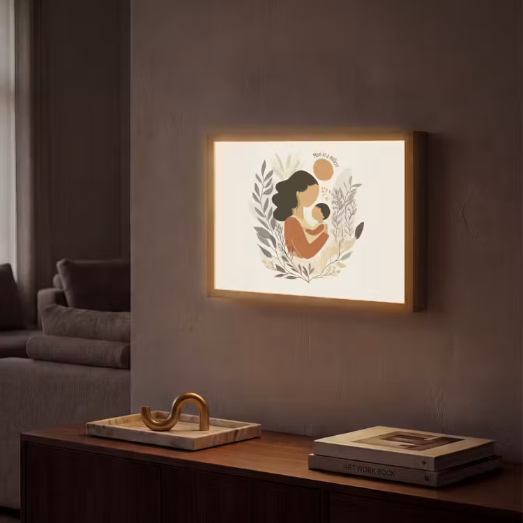 Lightbox - Wandlamp - Illustratie - Quote - Moeder — 2