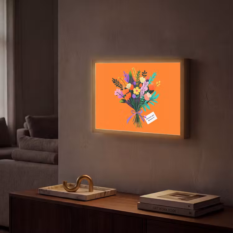 Lightbox - Wandlamp - Kaartje - Boeket - Bloemen — 2