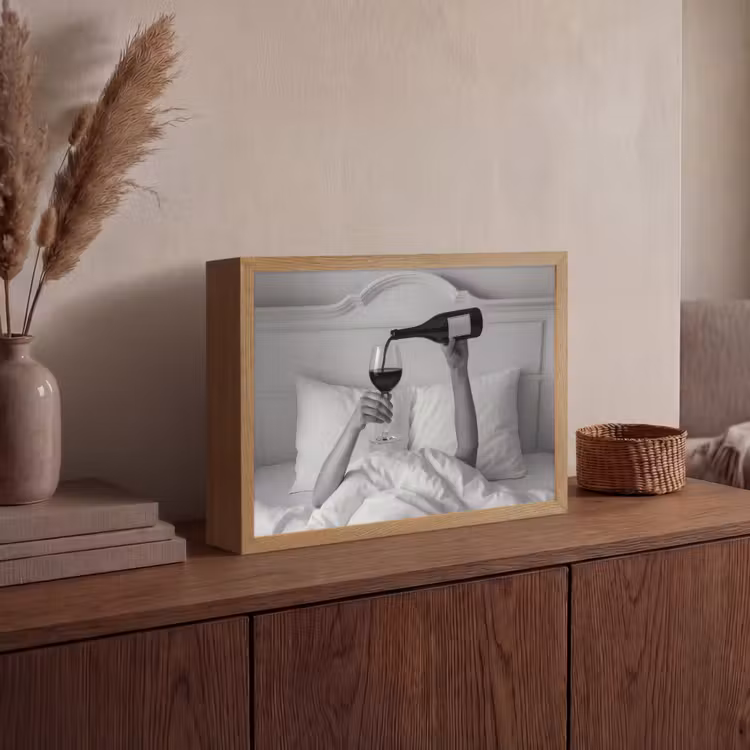 Lightbox - Wandlamp - Lakens - Armen - Wijn - Glas — 4