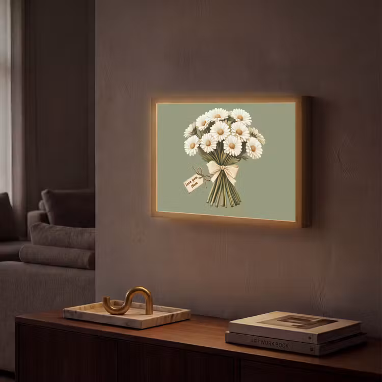 Lightbox - Wandlamp - Lint - Boeket - Groen - Quote — 2