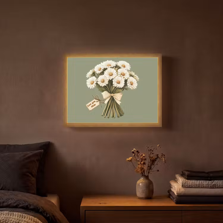 Lightbox - Wandlamp - Lint - Boeket - Groen - Quote — 3