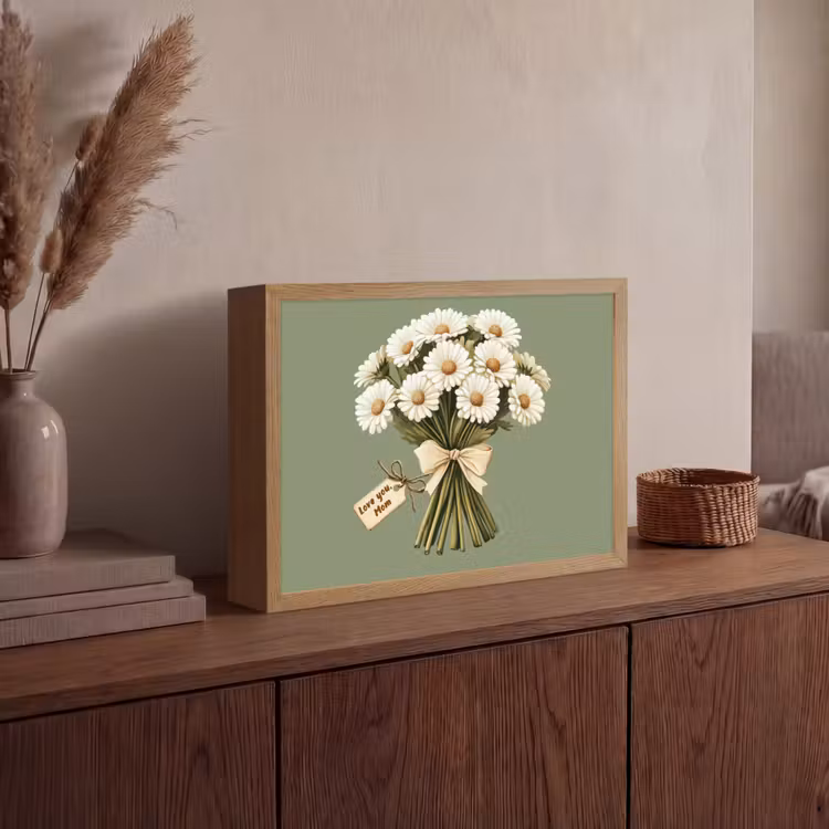 Lightbox - Wandlamp - Lint - Boeket - Groen - Quote — 4