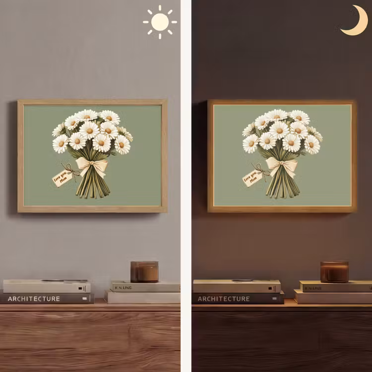 Lightbox - Wandlamp - Lint - Boeket - Groen - Quote — 6