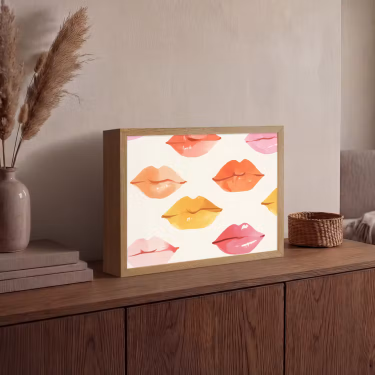 Lightbox - Wandlamp - Lippen - Kleurrijk - Glanzend — 4