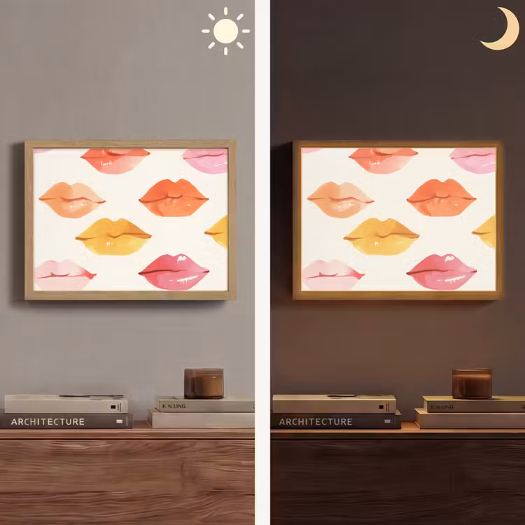 Lightbox - Wandlamp - Lippen - Kleurrijk - Glanzend — 6