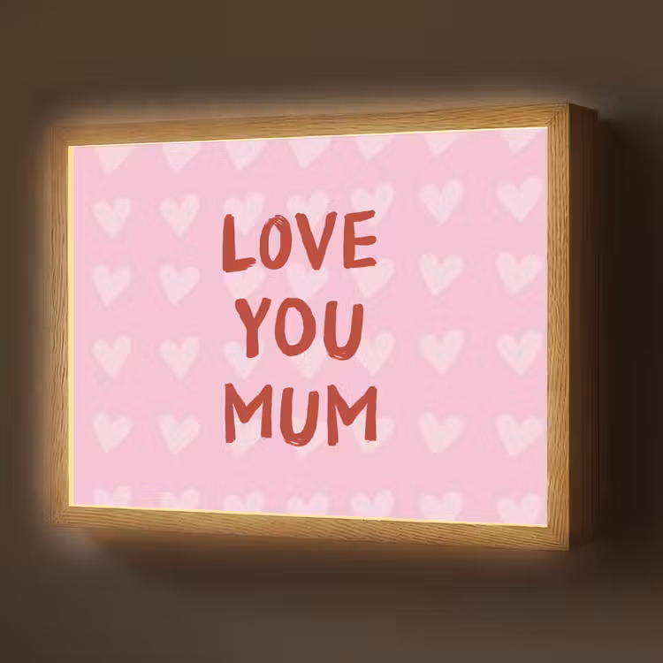 Lightbox - Wandlamp - Love - Quote - Moeder - Rood — 1
