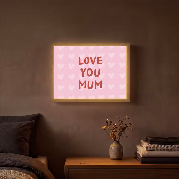 Lightbox - Wandlamp - Love - Quote - Moeder - Rood — 3