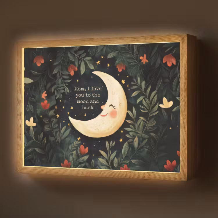 Lightbox - Wandlamp - Maan - Quote - Bloemen - Sterren — 1