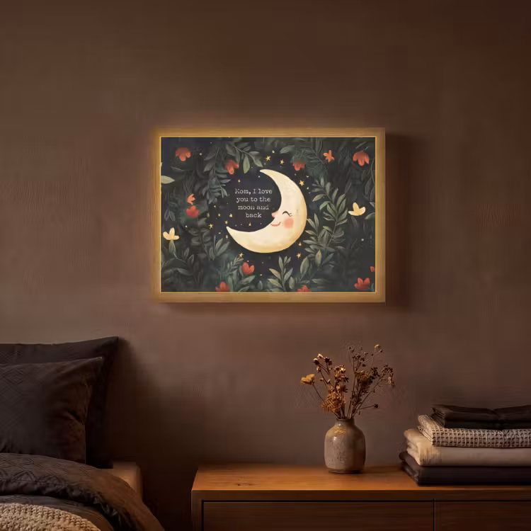 Lightbox - Wandlamp - Maan - Quote - Bloemen - Sterren — 3
