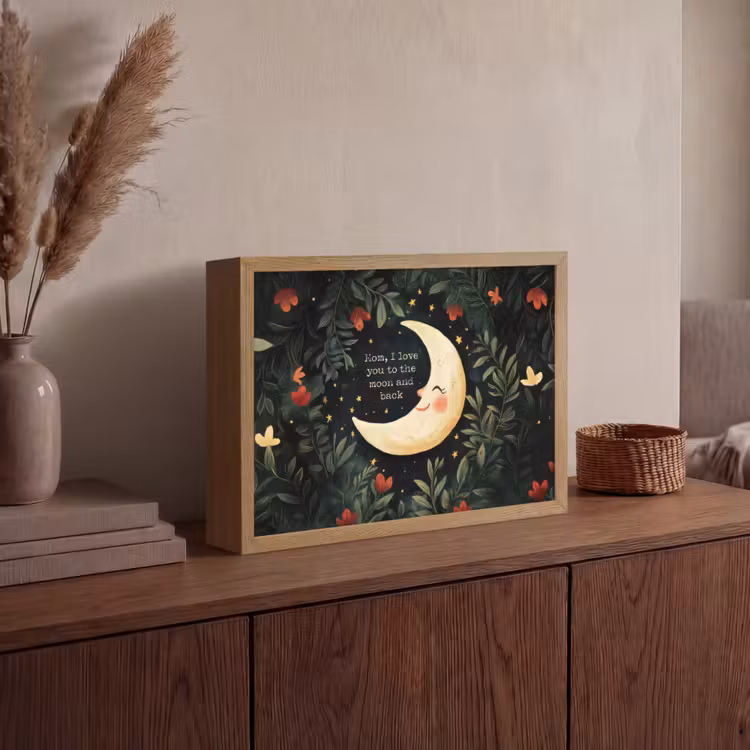 Lightbox - Wandlamp - Maan - Quote - Bloemen - Sterren — 4