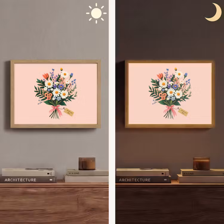 Lightbox - Wandlamp - Margrieten - Boeket - Strikje - Roze — 6