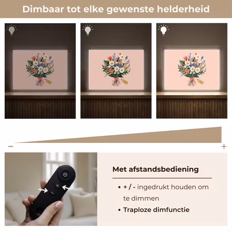 Lightbox - Wandlamp - Margrieten - Boeket - Strikje - Roze — 9