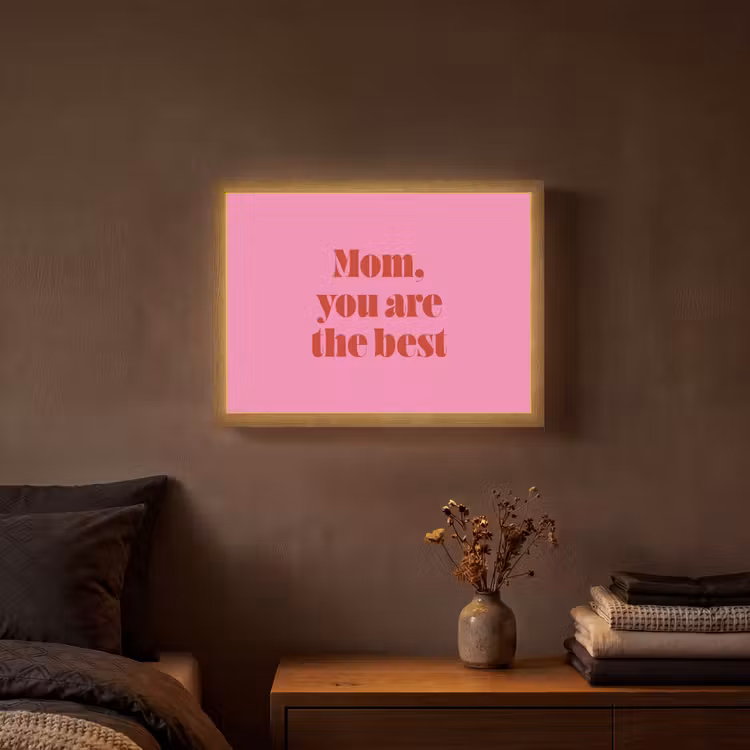 Lightbox - Wandlamp - Moeder - Boodschap -Roze — 3