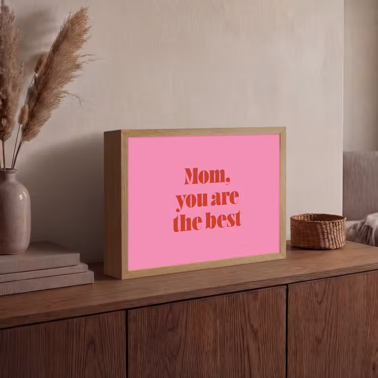 Lightbox - Wandlamp - Moeder - Boodschap -Roze — 4