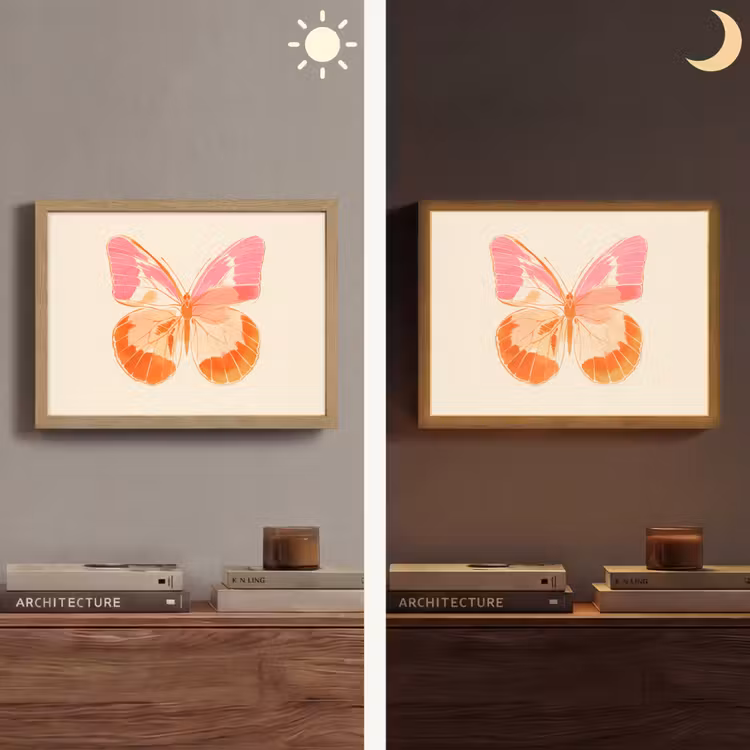 Lightbox - Wandlamp - Oranje - Vlinder - Minimalistisch — 6
