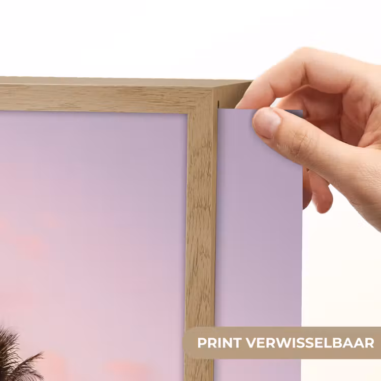 Lightbox - Wandlamp - Palmbomen - Paars - Wolken - Lucht — 5