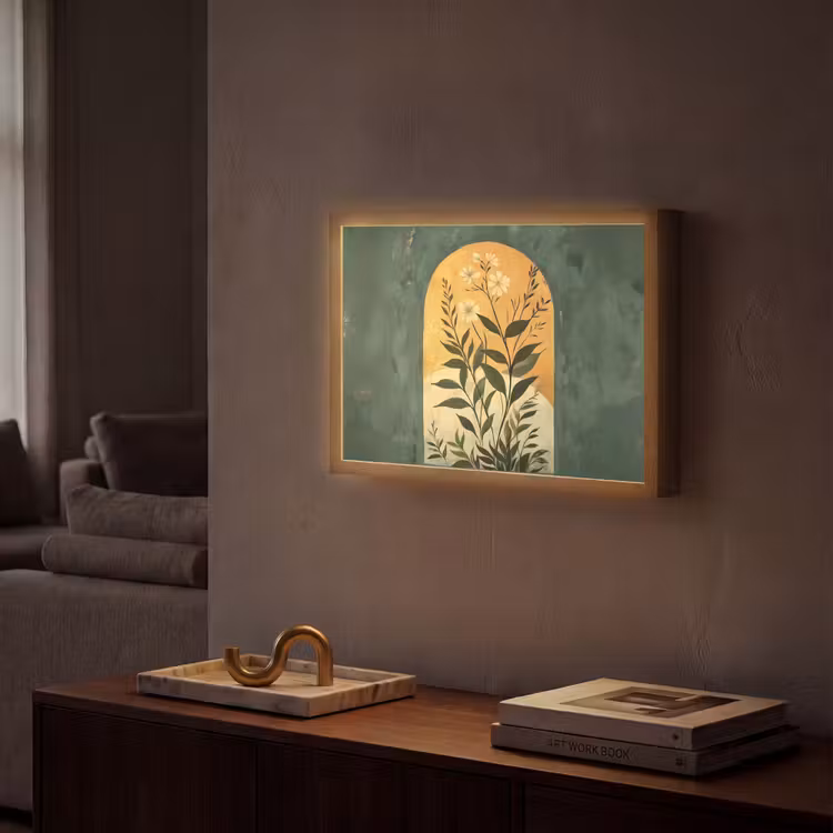 Lightbox - Wandlamp - Plant - Bloemen - Wit — 2