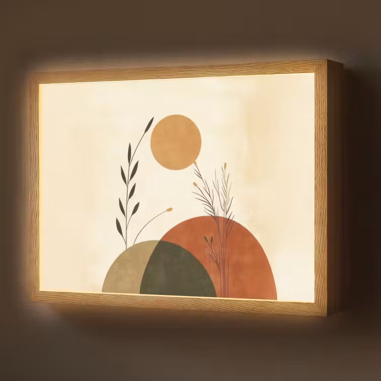Lightbox - Wandlamp - Planten - Abstract - Vormen — 1