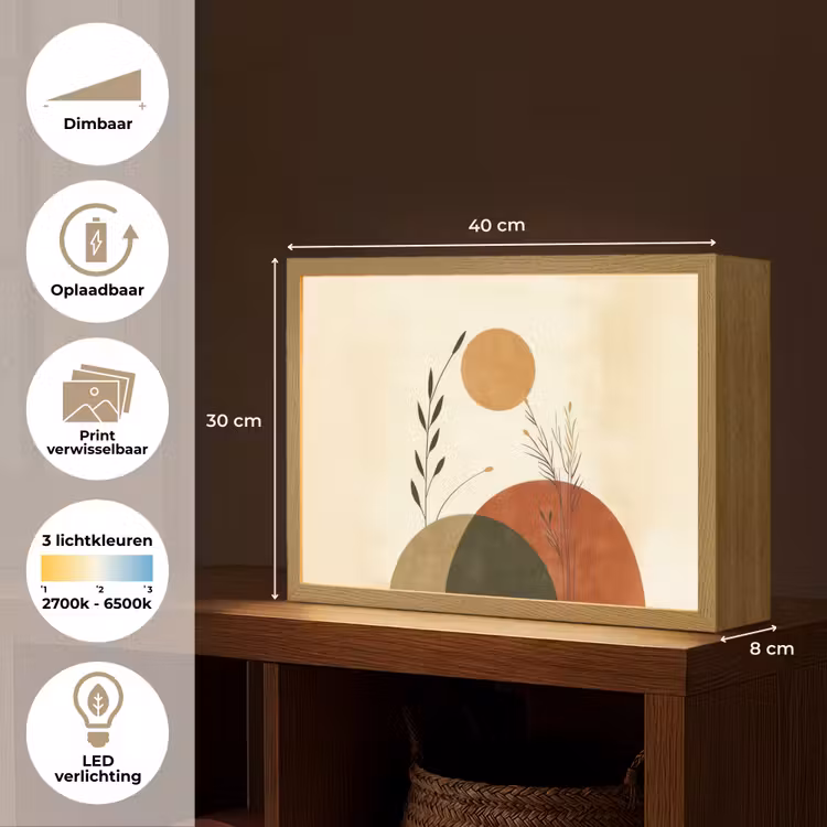 Lightbox - Wandlamp - Planten - Abstract - Vormen — 10