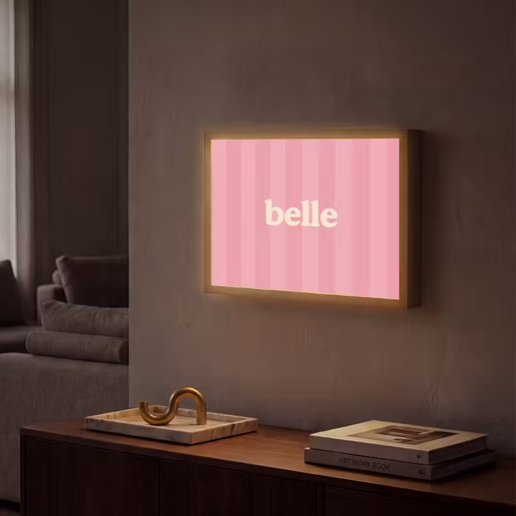 Lightbox - Wandlamp - Roze - Gestreept - Belle — 2