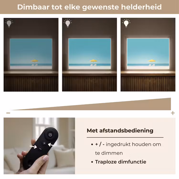 Lightbox - Wandlamp - Strand - Blauwe lucht - Geel - Parasol — 9