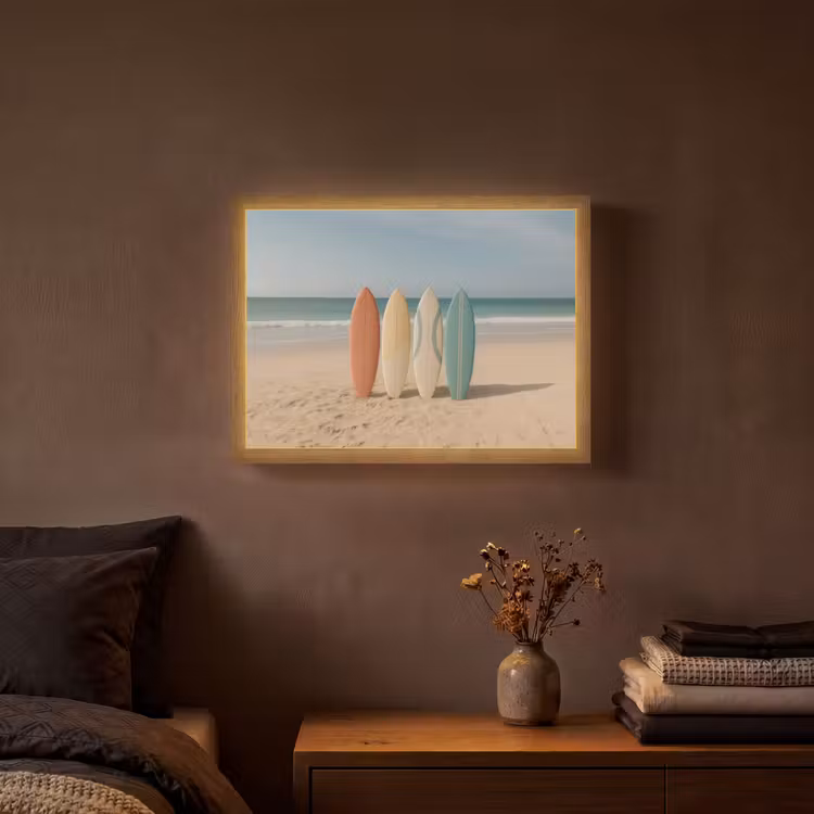 Lightbox - Wandlamp - Strand - Surfbord - Pastel — 3