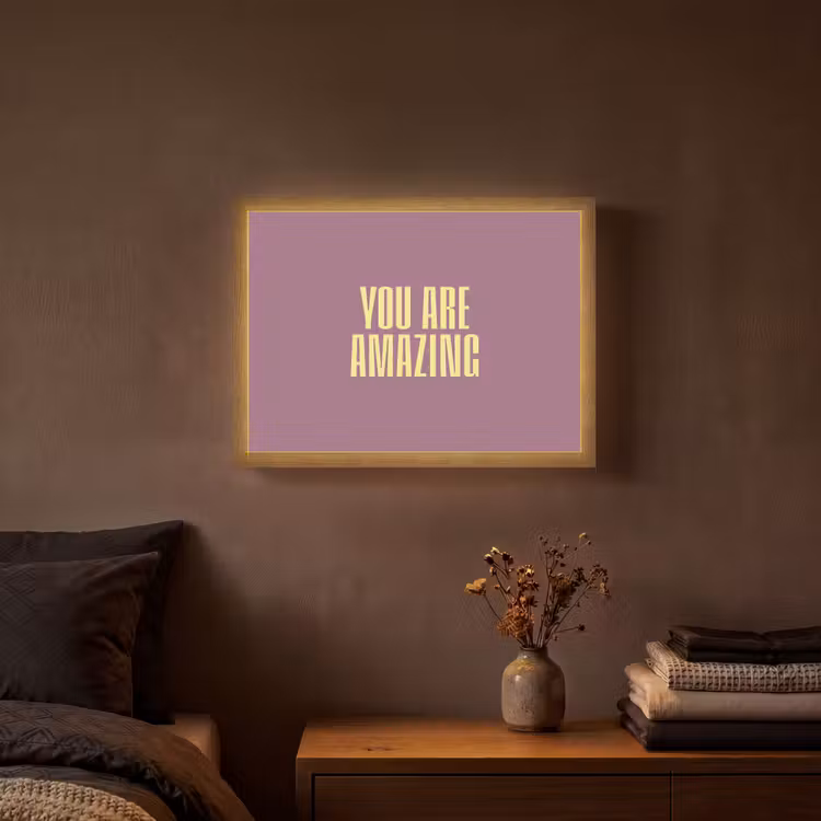Lightbox - Wandlamp - Tekst - Paars - Amazing — 3
