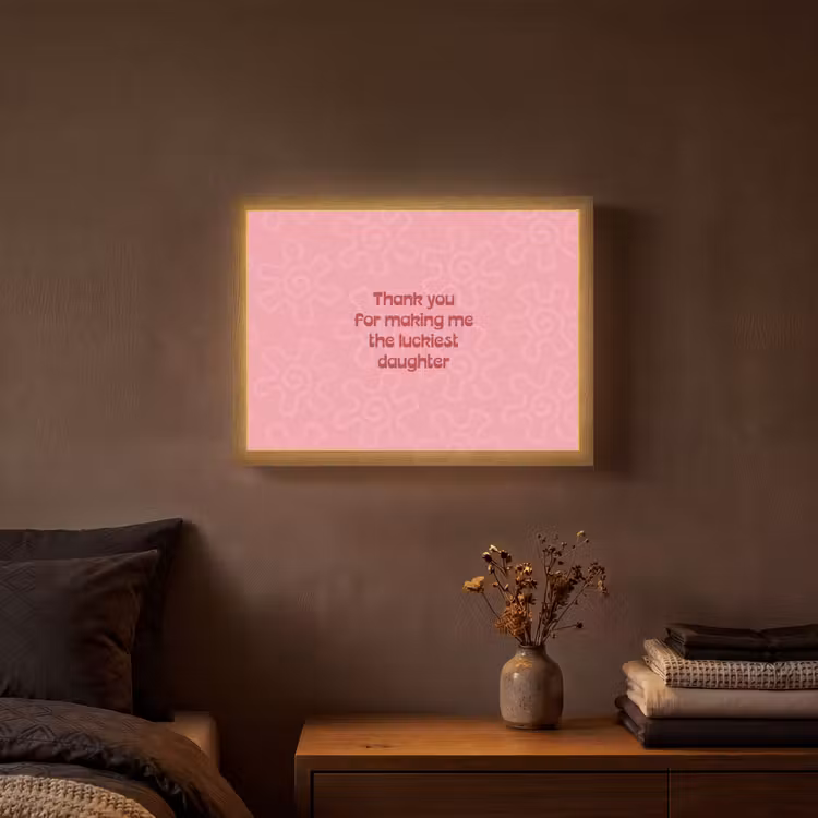Lightbox - Wandlamp - Tekst - Rood - Moederdag — 3