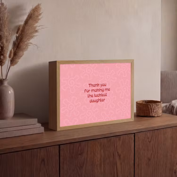 Lightbox - Wandlamp - Tekst - Rood - Moederdag — 4