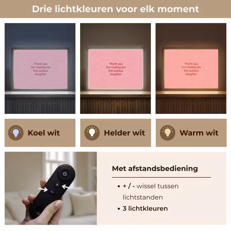 Lightbox - Wandlamp - Tekst - Rood - Moederdag — 8