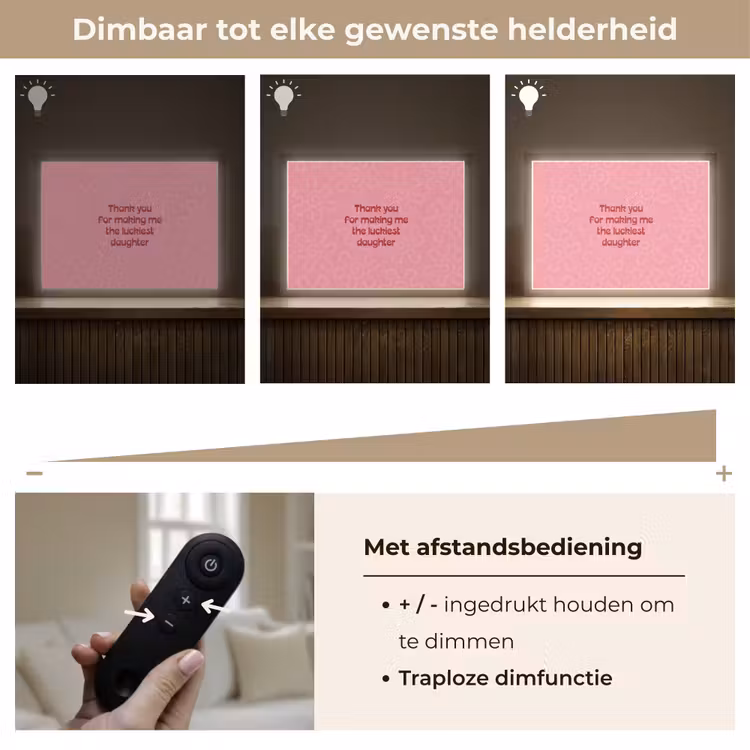 Lightbox - Wandlamp - Tekst - Rood - Moederdag — 9