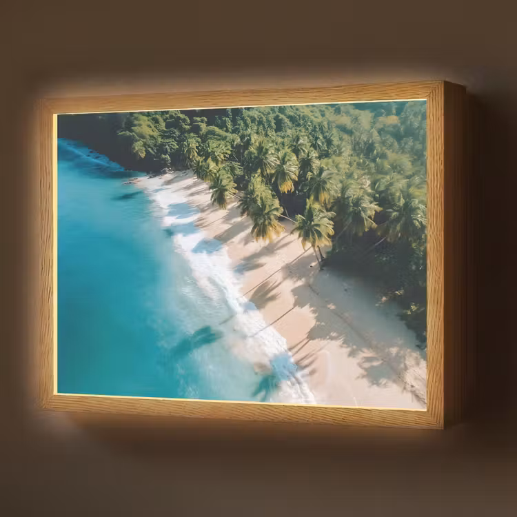 Lightbox - Wandlamp - Tropisch - Strand - Water - Palmbomen — 1
