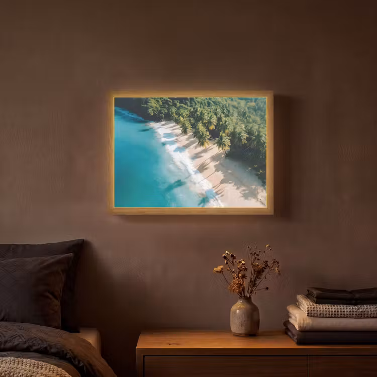 Lightbox - Wandlamp - Tropisch - Strand - Water - Palmbomen — 3