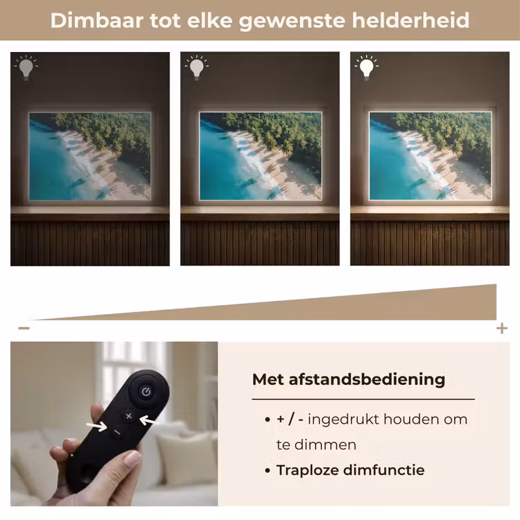 Lightbox - Wandlamp - Tropisch - Strand - Water - Palmbomen — 9