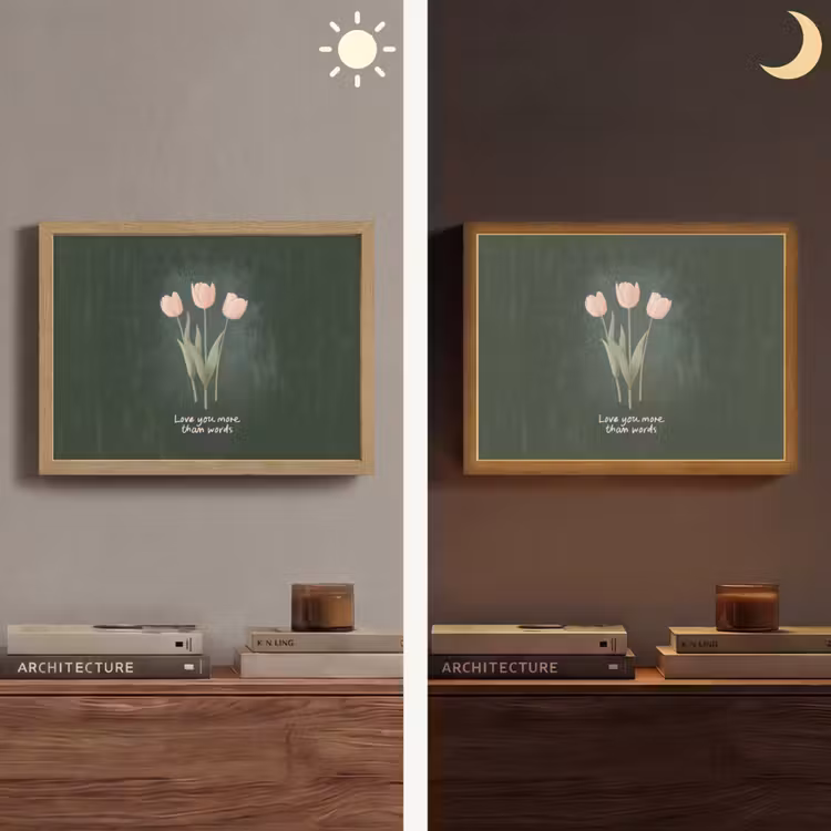 Lightbox - Wandlamp - Tulpen - Roze - Tekst - Love — 6