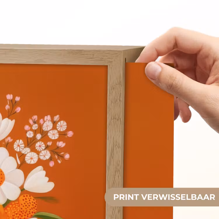 Lightbox - Wandlamp - Vaas - Bloemen - Oranje — 5