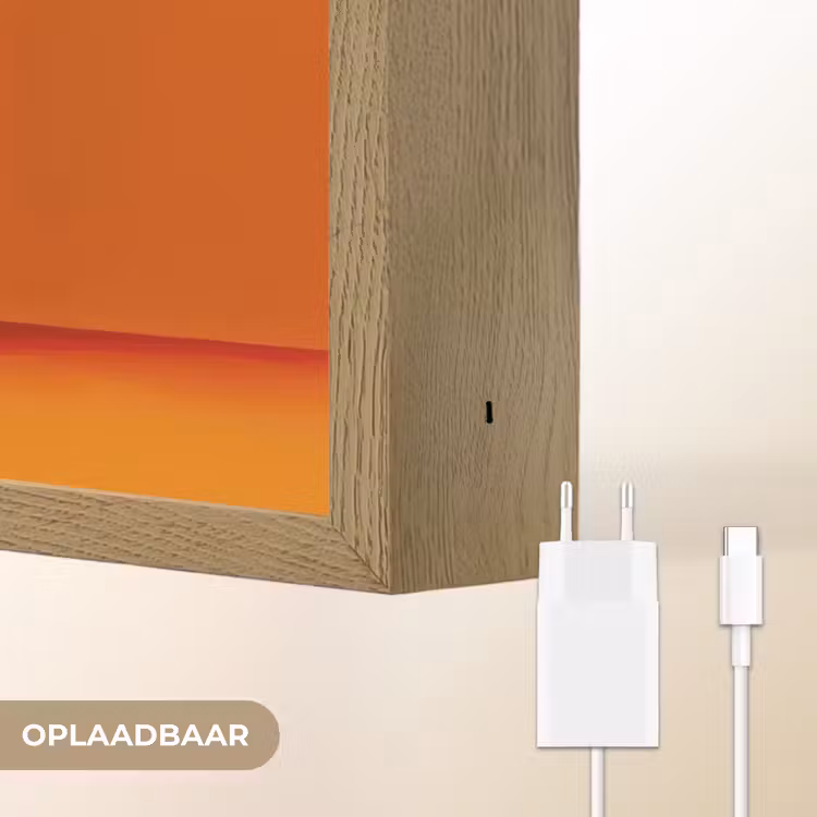 Lightbox - Wandlamp - Vaas - Bloemen - Oranje — 7