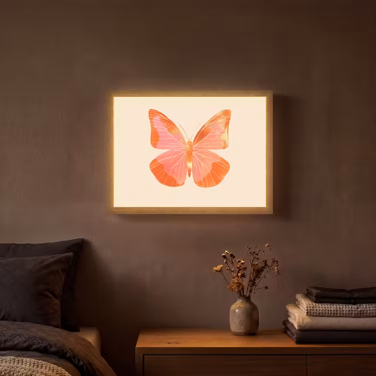 Lightbox - Wandlamp - Vlinder - Minimalistisch - Roze — 3