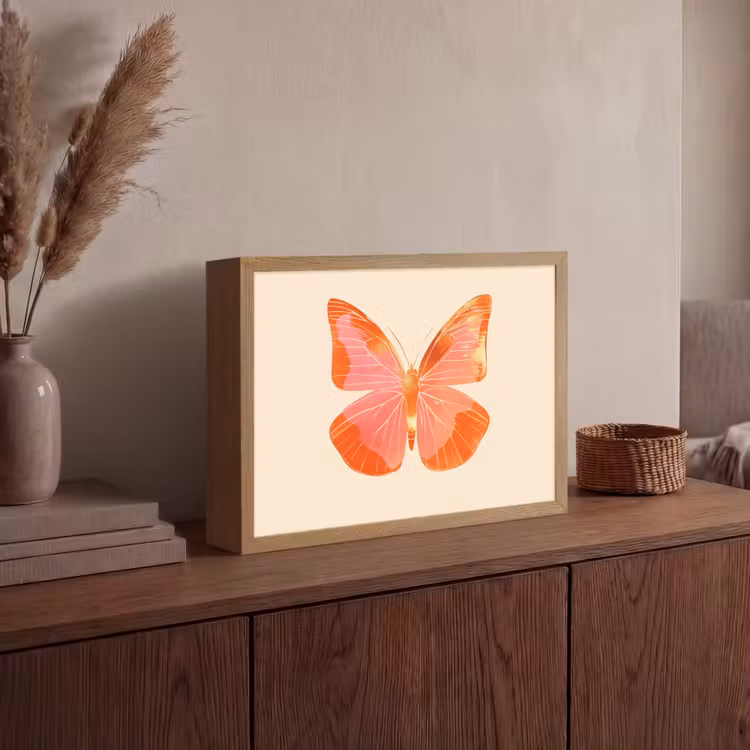Lightbox - Wandlamp - Vlinder - Minimalistisch - Roze — 4