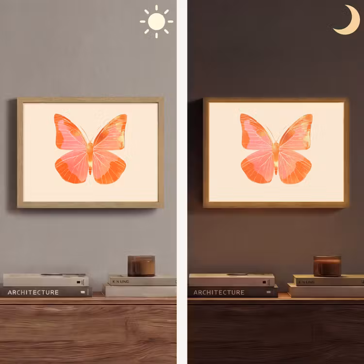 Lightbox - Wandlamp - Vlinder - Minimalistisch - Roze — 6