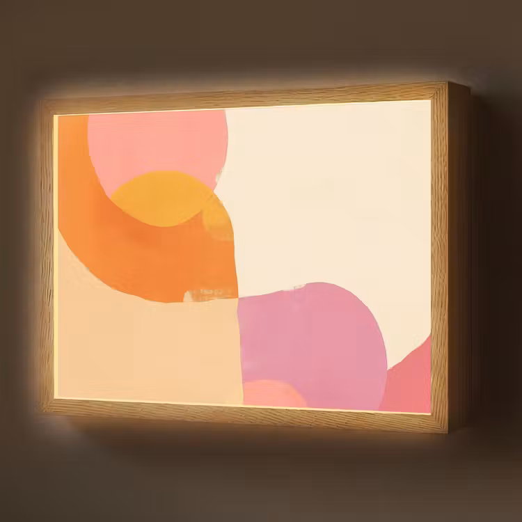 Lightbox - Wandlamp - Vormen - Abstract - Kleurrijk — 1