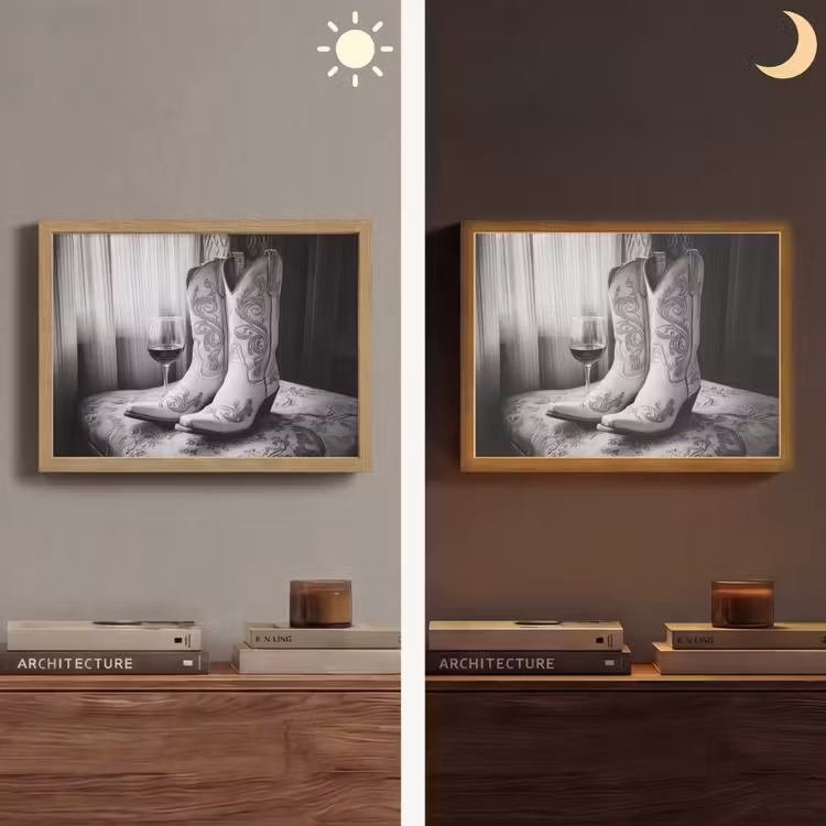 Lightbox - Wandlamp - Wijn - Cowboylaarzen - Raamlicht - Wit — 6