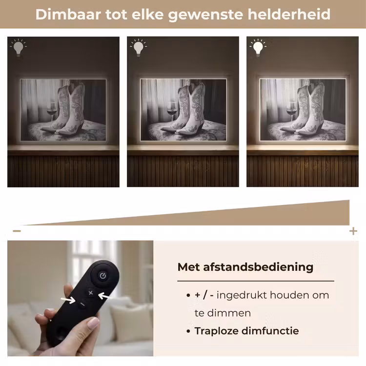 Lightbox - Wandlamp - Wijn - Cowboylaarzen - Raamlicht - Wit — 9