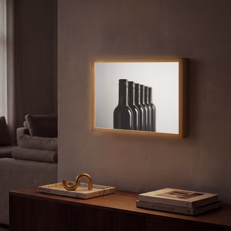 Lightbox - Wandlamp - Wijnflessen - Zwart - Minimalistisch — 2