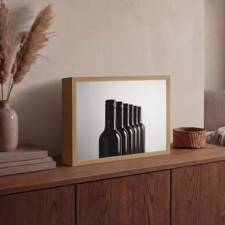 Lightbox - Wandlamp - Wijnflessen - Zwart - Minimalistisch — 4