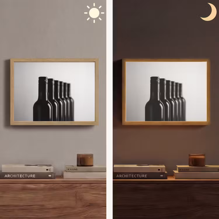 Lightbox - Wandlamp - Wijnflessen - Zwart - Minimalistisch — 6