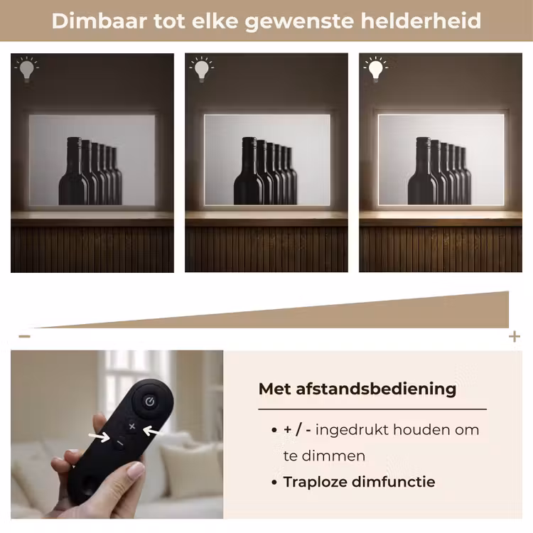 Lightbox - Wandlamp - Wijnflessen - Zwart - Minimalistisch — 9