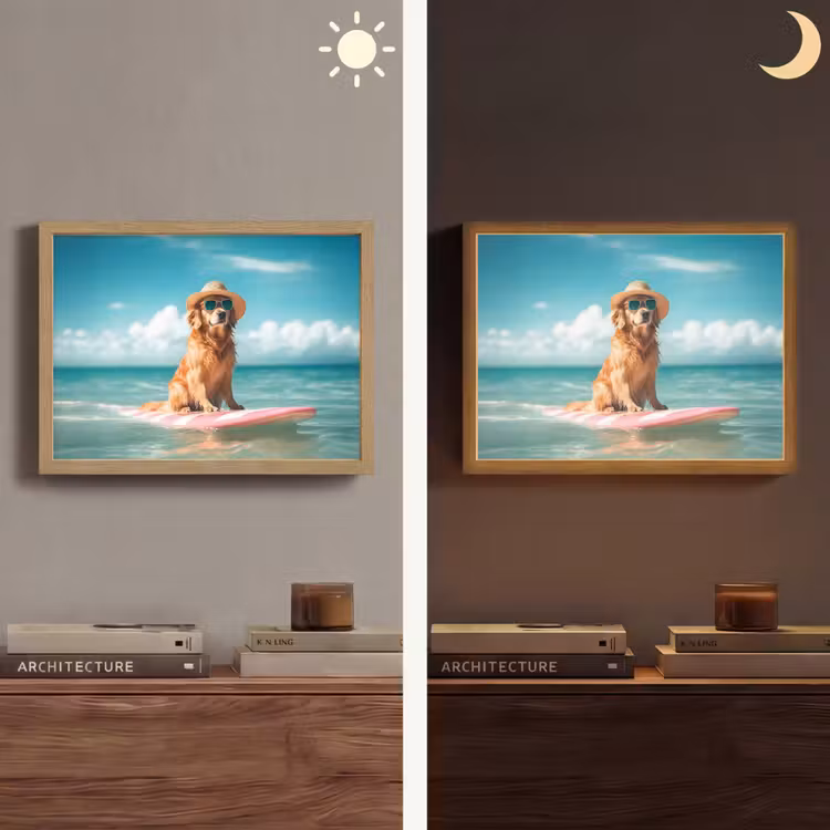 Lightbox - Wandlamp - Zeewater - Hond - Golden retriever - Zonnebril — 6
